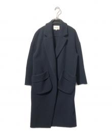 ENFOLD（エンフォルド）の古着「WOダブルフェイス立体ポケットコート」｜ブラック