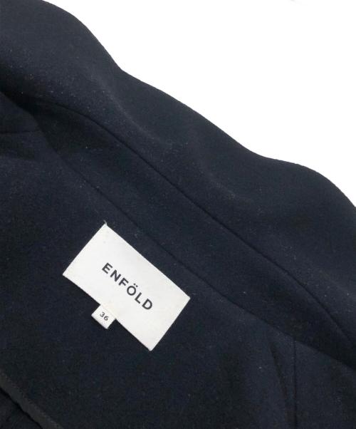 ENFOLD（エンフォルド）ENFOLD (エンフォルド) WOダブルフェイス立体ポケットコート ブラック サイズ:36の古着・服飾アイテム