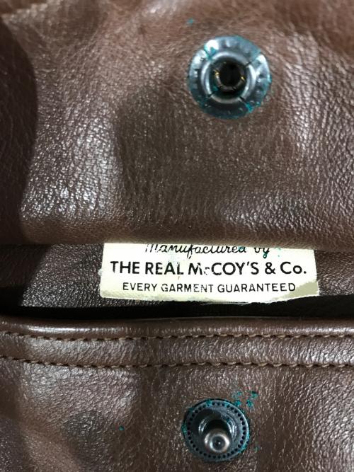 THE REAL McCOY'S（ザ・リアルマッコイズ）THE REAL McCOY'S (ザ・リアルマッコイズ) A-2フライトジャケット ブラウン サイズ:38の古着・服飾アイテム