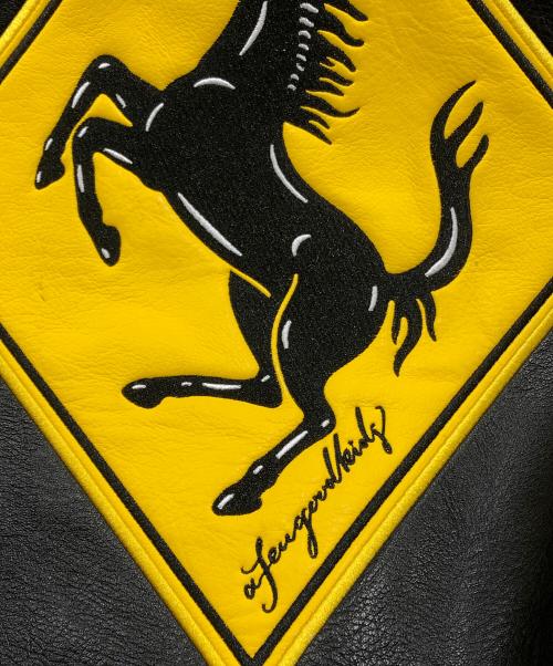 A FEW GOOD KIDS（アフューグッドキッズ）A FEW GOOD KIDS (アフューグッドキッズ) レーシングエコレザーブルゾン ブラック サイズ:Lの古着・服飾アイテム