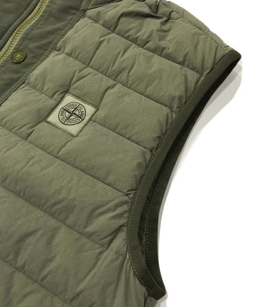 STONE ISLAND（ストーンアイランド）STONE ISLAND (ストーンアイランド) ナイロンダウンベスト カーキ サイズ:Sの古着・服飾アイテム