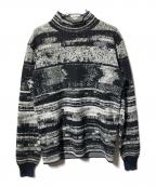 STONE ISLANDストーンアイランド）の古着「総柄ハイネックニット」｜グレー