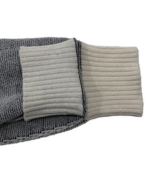 STONE ISLAND（ストーンアイランド）STONE ISLAND (ストーンアイランド) ロゴクルーネックニット グレー サイズ:Ｓの古着・服飾アイテム