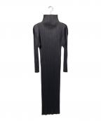 PLEATS PLEASEプリーツプリーズ）の古着「長袖ワンピース」｜グレー