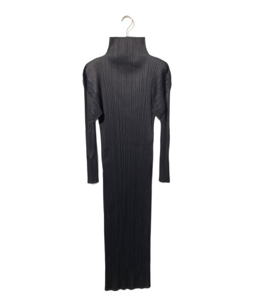 PLEATS PLEASE（プリーツプリーズ）PLEATS PLEASE (プリーツプリーズ) 長袖ワンピース グレー サイズ:3の古着・服飾アイテム