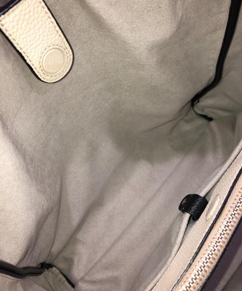 Kate Spade（ケイトスペード）Kate Spade (ケイトスペード) ノーカラーブロックラージショルダーバッグ ベージュの古着・服飾アイテム