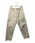 MHL（エムエイチエル）の古着「ORGANIC COTTON SATEEN TROUSERS」｜ベージュ