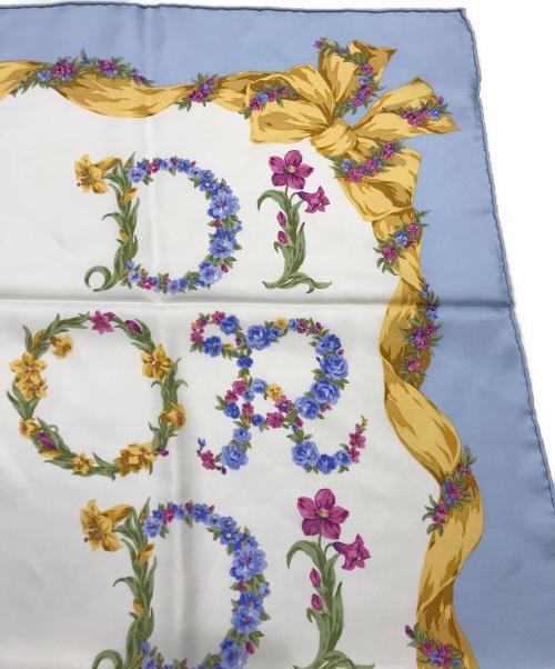 Christian Dior（クリスチャン ディオール）Christian Dior (クリスチャン ディオール) 花柄ロゴスカーフ マルチカラーの古着・服飾アイテム