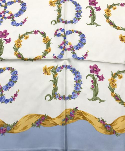 Christian Dior（クリスチャン ディオール）Christian Dior (クリスチャン ディオール) 花柄ロゴスカーフ マルチカラーの古着・服飾アイテム