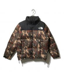 THE NORTH FACE（ザ ノース フェイス）の古着「NOVELTY NUPTSE JACKET」｜ブラウン×ベージュ