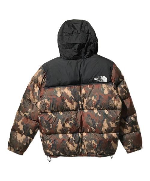 THE NORTH FACE（ザ ノース フェイス）THE NORTH FACE (ザ ノース フェイス) NOVELTY NUPTSE JACKET ブラウン×ベージュ サイズ:Mの古着・服飾アイテム