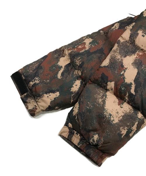 THE NORTH FACE（ザ ノース フェイス）THE NORTH FACE (ザ ノース フェイス) NOVELTY NUPTSE JACKET ブラウン×ベージュ サイズ:Mの古着・服飾アイテム