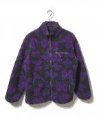 Needles×BEAMSニードルズ×ビームス）の古着「別注 BOA FLEECE JACKET」｜ブラック×パープル
