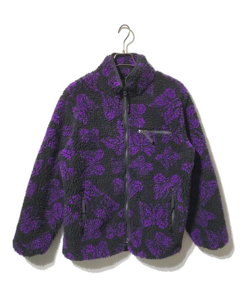 Needles（ニードルズ）Needles (ニードルズ) BEAMS (ビームス) 別注 BOA FLEECE JACKET ブラック×パープル サイズ:Sの古着・服飾アイテム