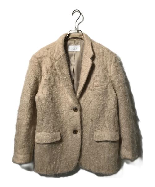 ETRE（エトレ）ETRE (エトレ) シャギーニットジャケット ベージュ サイズ:Sの古着・服飾アイテム