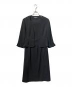 Aquascutumアクアスキュータム）の古着「ブラックフォーマルワンピース」｜ブラック