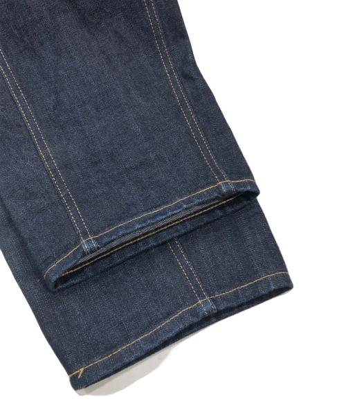 JUNYA WATANABE COMME des GARCONS（(ジュンヤワタナベ コムデギャルソン）JUNYA WATANABE COMME des GARCONS ((ジュンヤワタナベ コムデギャルソン) イエローステッチシンチバックデニムパンツ インディゴ サイズ:Mの古着・服飾アイテム