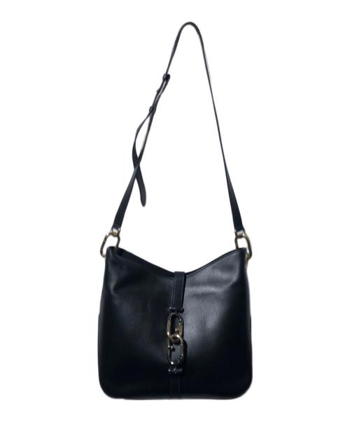 FURLA（フルラ）FURLA (フルラ) シレナ レザーショルダーバッグ ブラックの古着・服飾アイテム