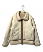 SHIPSシップス）の古着「リバーシブル ボア ブルゾン」｜ベージュ