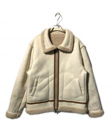 SHIPS（シップス）の古着「リバーシブル ボア ブルゾン」｜ベージュ