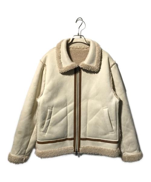 SHIPS（シップス）SHIPS (シップス) リバーシブル ボア ブルゾン ベージュ サイズ:Sの古着・服飾アイテム