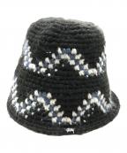 stussyステューシー）の古着「クラッシャーハット/ニットバケットハット」｜ブラック