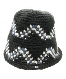 stussy（ステューシー）の古着「クラッシャーハット/ニットバケットハット」｜ブラック