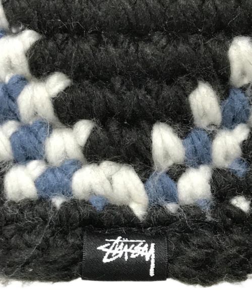 stussy（ステューシー）stussy (ステューシー) クラッシャーハット/ニットバケットハット ブラックの古着・服飾アイテム