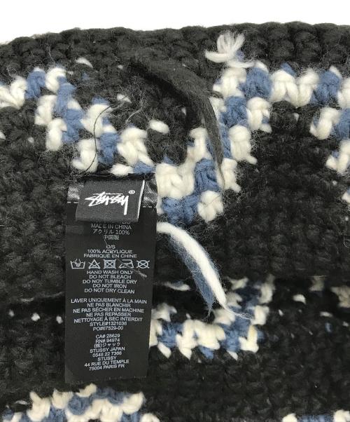 stussy（ステューシー）stussy (ステューシー) クラッシャーハット/ニットバケットハット ブラックの古着・服飾アイテム