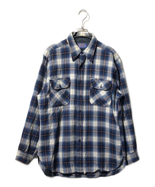 PENDLETON（ペンドルトン）PENDLETON (ペンドルトン) オンブレシャツ ブルー サイズ:Lの古着・服飾アイテム