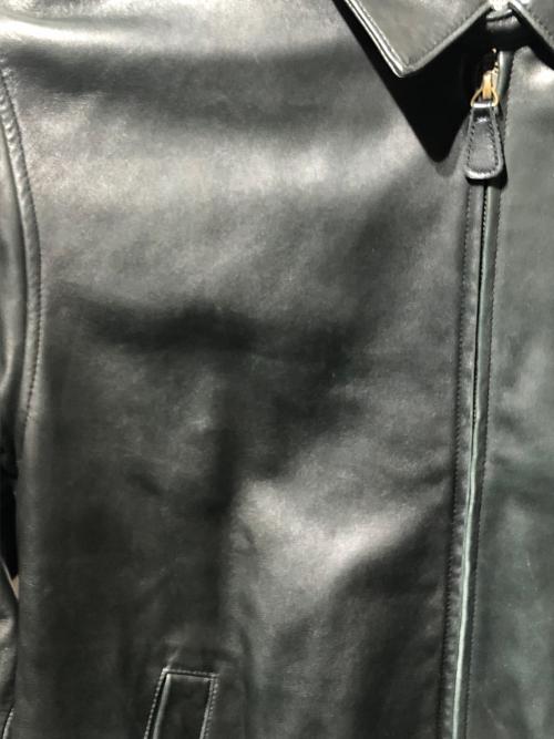 POLO RALPH LAUREN（ポロ・ラルフローレン）POLO RALPH LAUREN (ポロ・ラルフローレン) ポニー刺繍レザースイングトップ ブラック サイズ:Ｍの古着・服飾アイテム