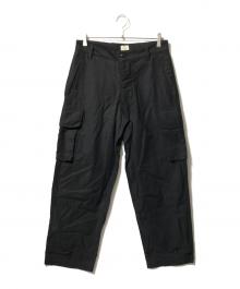 gold（ゴールド）の古着「LIGHT BACKSATIN M-47 CARGO PANTS/カーゴパンツ」｜ブラック