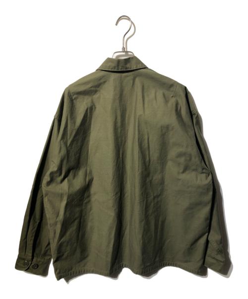 MARKA（マーカ）MARKA (マーカ) ユーティリティ シャツ - オーガニック コットン バック サテン/UTILITY SHIRT - ORGANIC COTTON BACK SATIN カーキ サイズ:1の古着・服飾アイテム