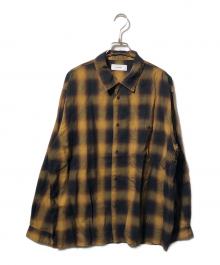 MARKA（マーカ）の古着「organic cotton cupra check shirts」｜ブラック×ブラウン