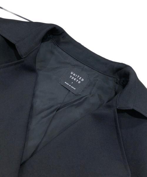 UNITED TOKYO（ユナイテッドトーキョー）UNITED TOKYO (ユナイテッドトーキョー) プリーツ切替トレンチコート ブラック サイズ:1の古着・服飾アイテム