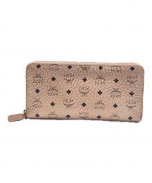 MCM（エムシーエム）の古着「ラウンドジップウォレット」｜ピンク