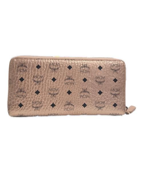 MCM（エムシーエム）MCM (エムシーエム) ラウンドジップウォレット ピンクの古着・服飾アイテム