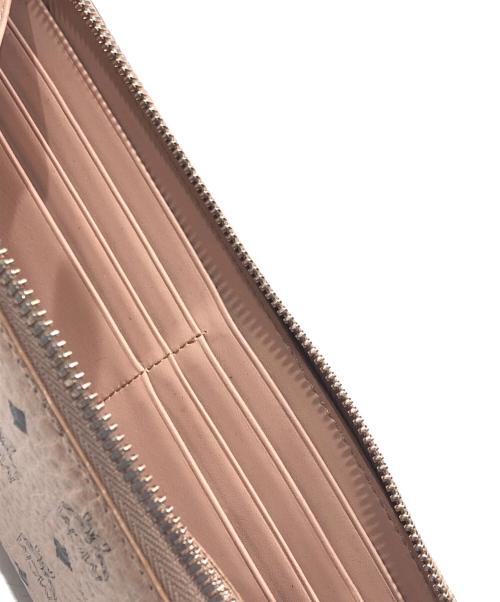 MCM（エムシーエム）MCM (エムシーエム) ラウンドジップウォレット ピンクの古着・服飾アイテム