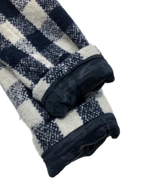 A.P.C.（アーペーセー）A.P.C. (アーペーセー) チェックブークレコート ベージュ×ネイビー サイズ:34の古着・服飾アイテム