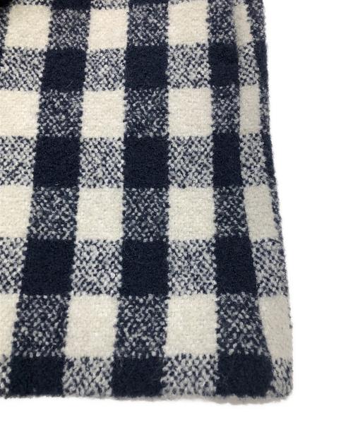 A.P.C.（アーペーセー）A.P.C. (アーペーセー) チェックブークレコート ベージュ×ネイビー サイズ:34の古着・服飾アイテム