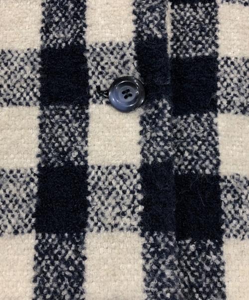 A.P.C.（アーペーセー）A.P.C. (アーペーセー) チェックブークレコート ベージュ×ネイビー サイズ:34の古着・服飾アイテム