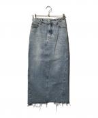 anuansアニュアンス）の古着「シームデザインデニムタイトスカート」｜インディゴ