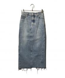 anuans（アニュアンス）の古着「シームデザインデニムタイトスカート」｜インディゴ