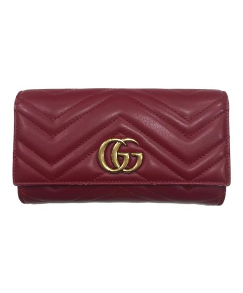GUCCI（グッチ）GUCCI (グッチ) コンチネンタルウォレット レッドの古着・服飾アイテム