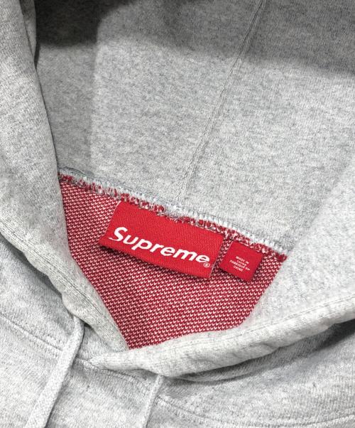 SUPREME（シュプリーム）Supreme (シュプリーム) ビッグ ロゴ ジャガード フーディー スウェットシャツ レッド×グレー サイズ:Lの古着・服飾アイテム
