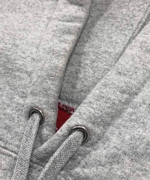 SUPREME（シュプリーム）Supreme (シュプリーム) ビッグ ロゴ ジャガード フーディー スウェットシャツ レッド×グレー サイズ:Lの古着・服飾アイテム
