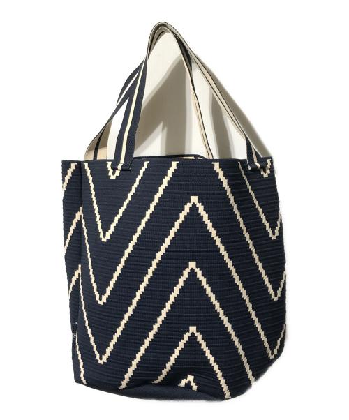 VIVAIA（ビバイア）VIVAIA (ビバイア) トートバケットバッグ ネイビーの古着・服飾アイテム