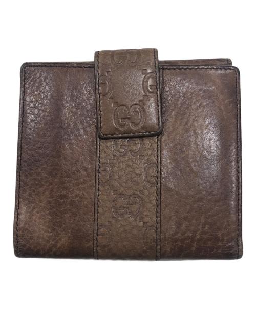 GUCCI（グッチ）GUCCI (グッチ) 2つ折り財布 ブラウンの古着・服飾アイテム