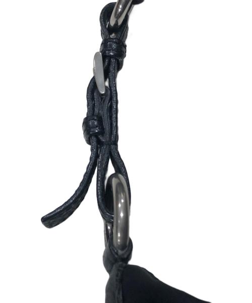 PRADA（プラダ）PRADA (プラダ) レザー切替ナイロンハンドバッグ ブラックの古着・服飾アイテム