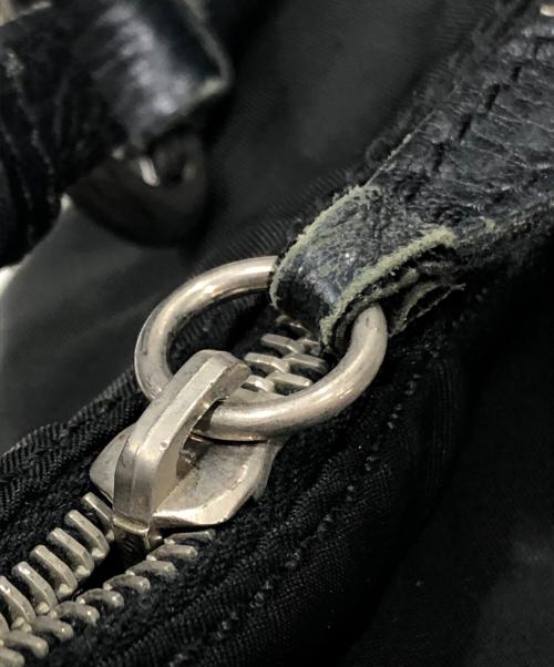 PRADA（プラダ）PRADA (プラダ) レザー切替ナイロンハンドバッグ ブラックの古着・服飾アイテム